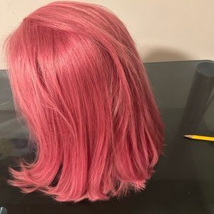 Pink straight hair